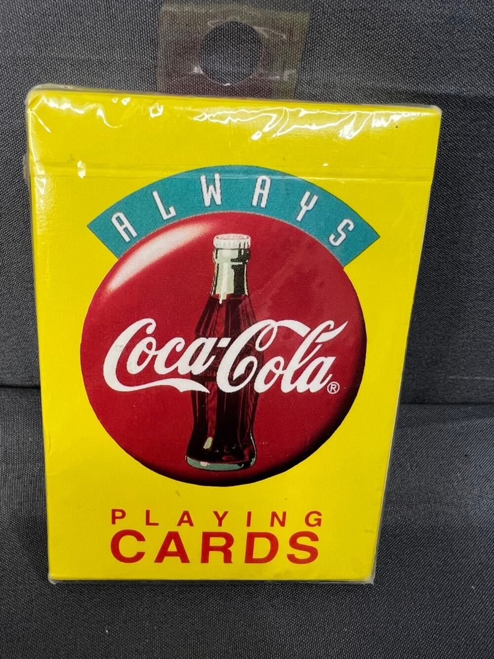 Coca-Cola Deck of Playing Cards Always Yellow Cards Bicycle NIP Vintage USA
